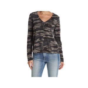 Sanctuary V-Neck Cozy Pocket Long Sleeve Top